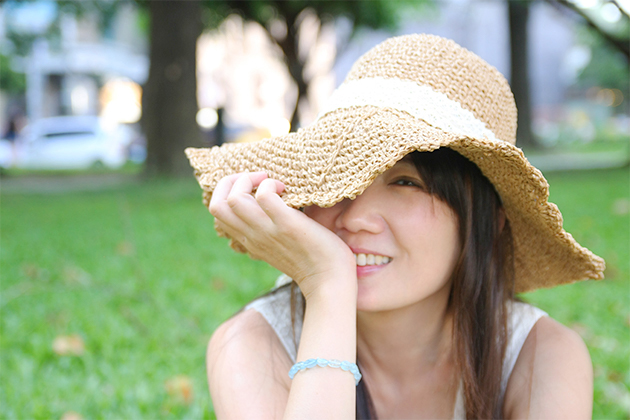 浪漫蝴蝶蕾絲草帽(防曬)