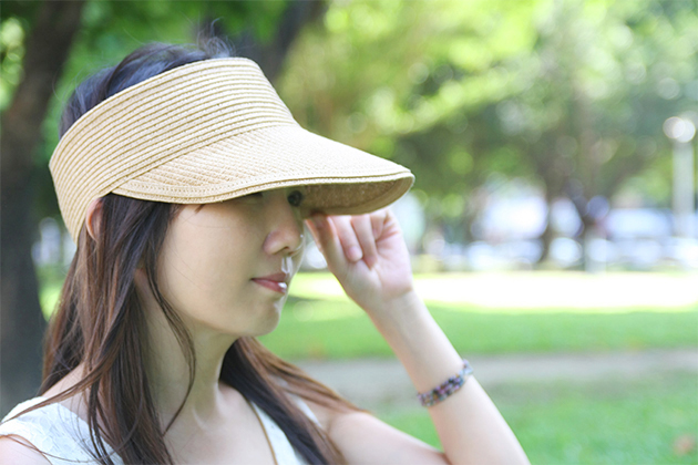 時尚英倫空頂草帽(防曬)
