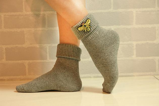 典雅羊毛蜜蜂襪(保暖)